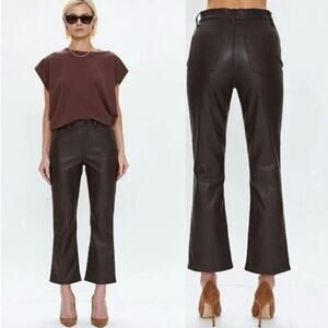 Pistola Lennon High Rise Crop Boot Pant in Brown